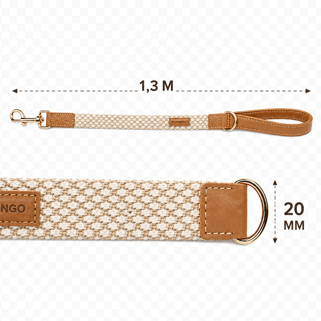 Laisse Lara Beige Flamingo