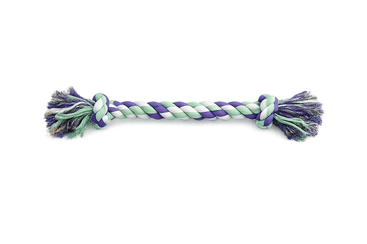 Corde Pour Chien Coton Tressé Double Nœud Mauve Et Vert