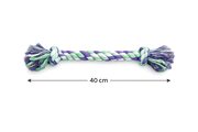 Corde Pour Chien Coton Tressé Double Nœud Mauve Et Vert