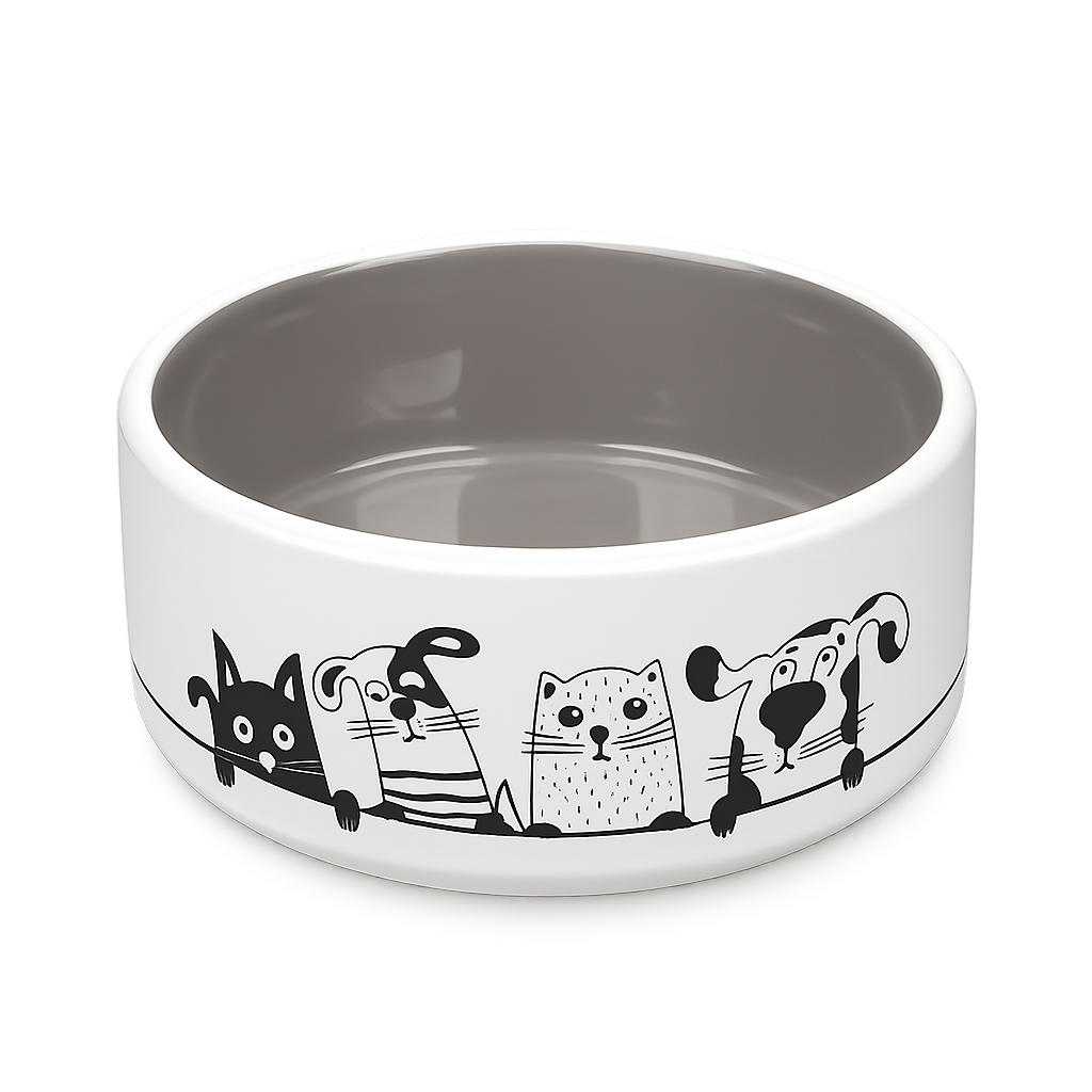 Gamelle Pour Chien Noir & Blanc