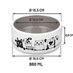 Gamelle Pour Chien Noir & Blanc