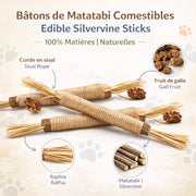 Jouets à mâcher pour chats en bois