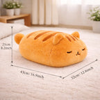 Peluche géante chat orange