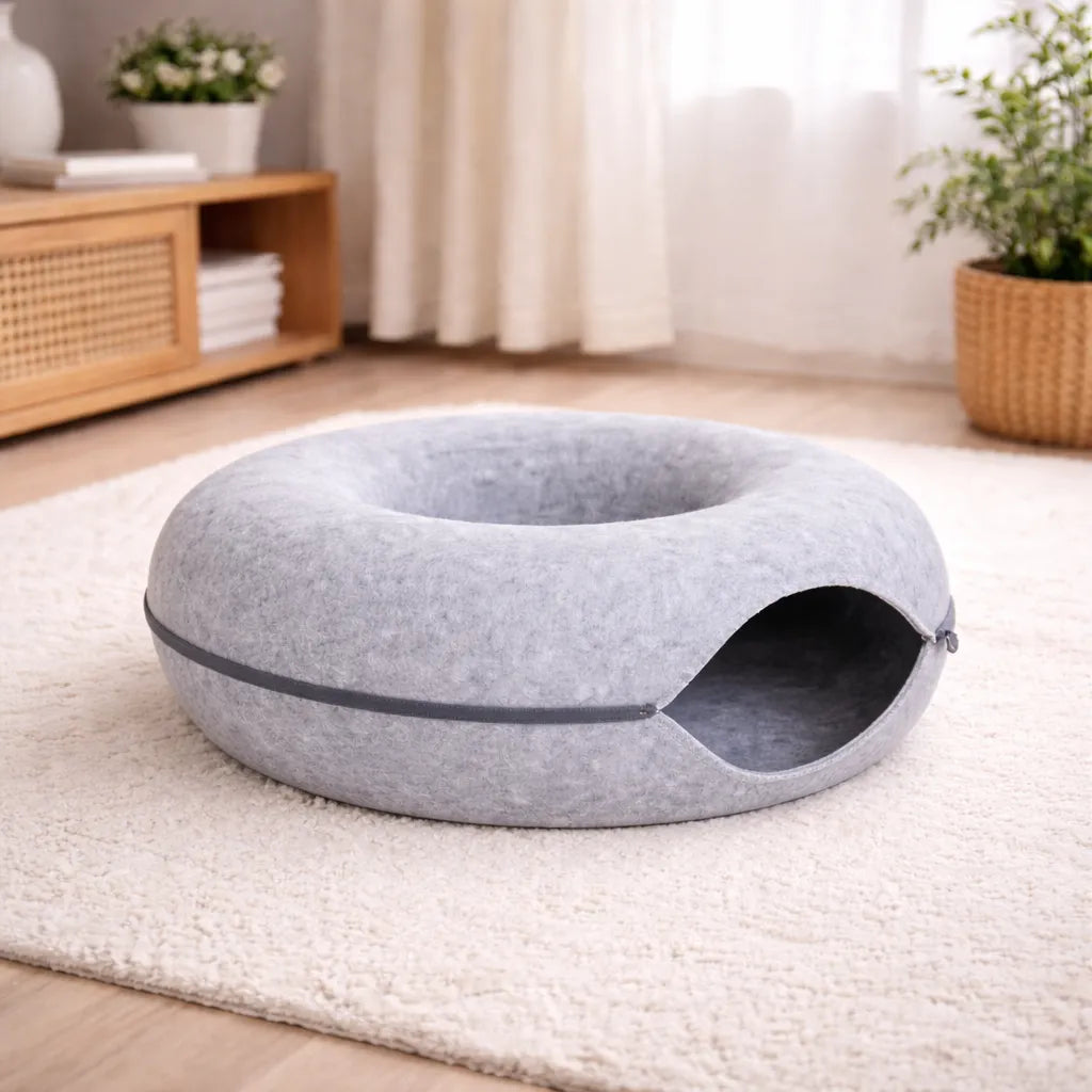 Tunnel beignet pour chat