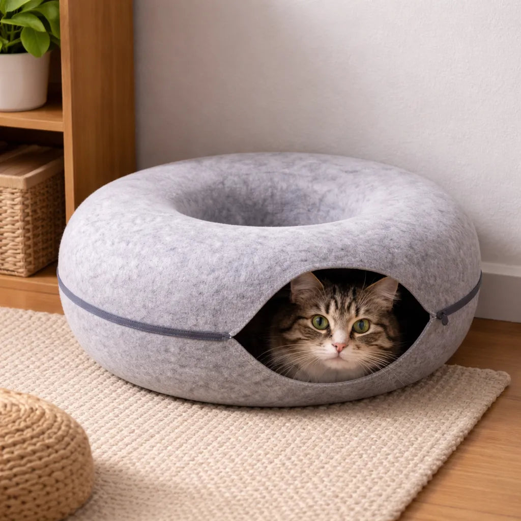 Tunnel beignet pour chat