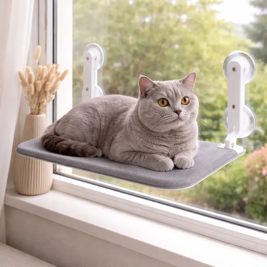 Hamac pour chat avec ventouse murale