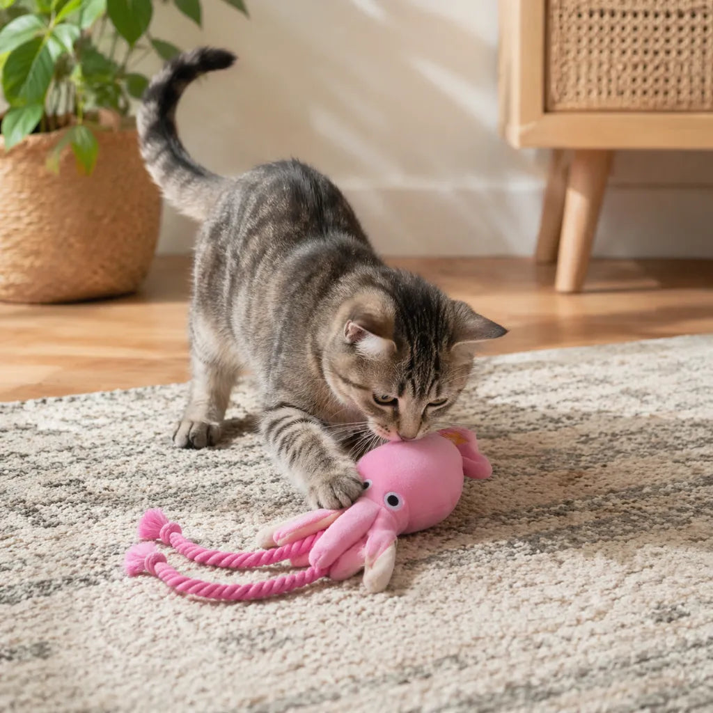 Jouet en peluche poulpe