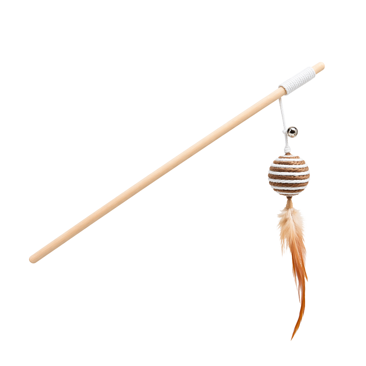 Canne en bois avec plume