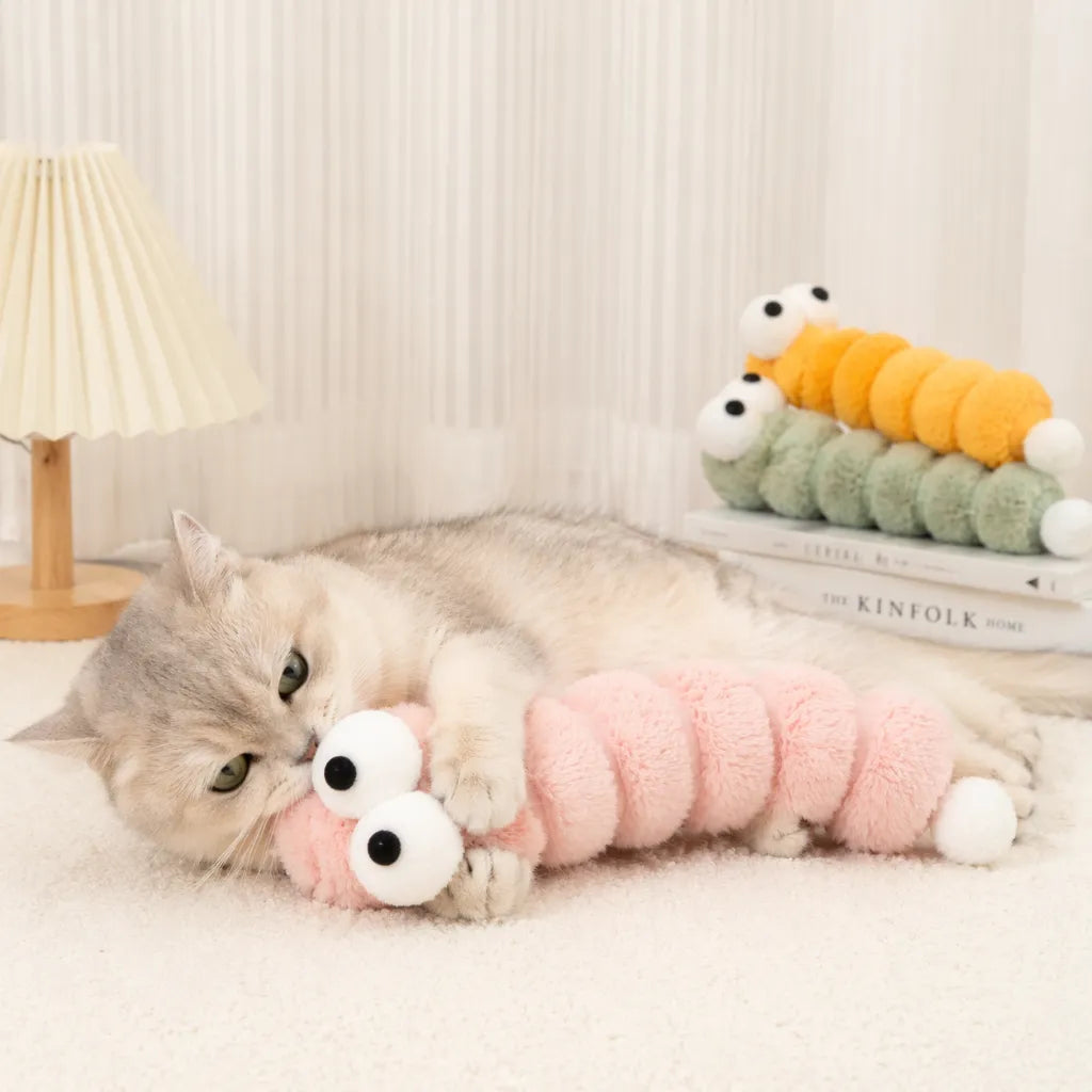Chenille à mâcher en peluche