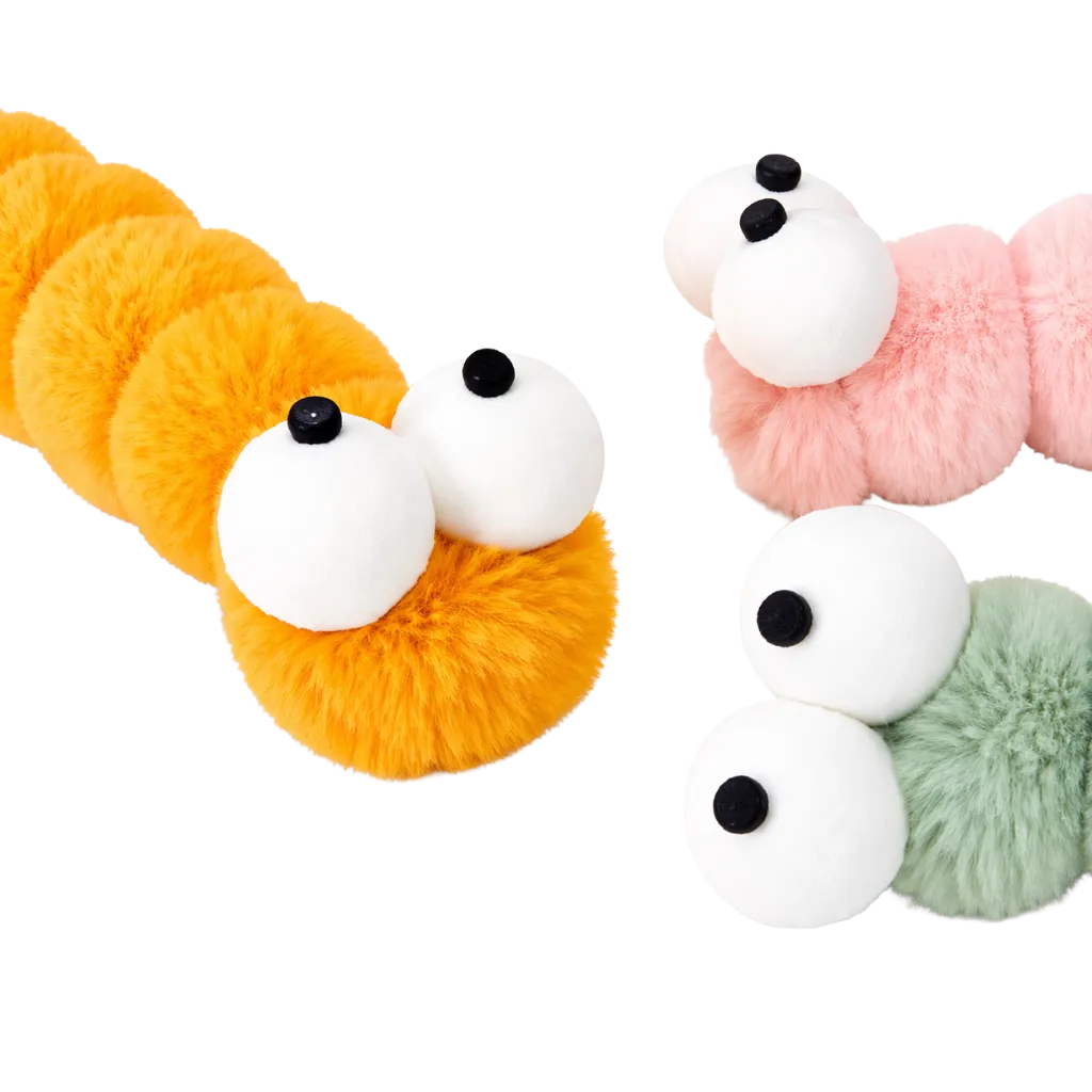 Chenille à mâcher en peluche