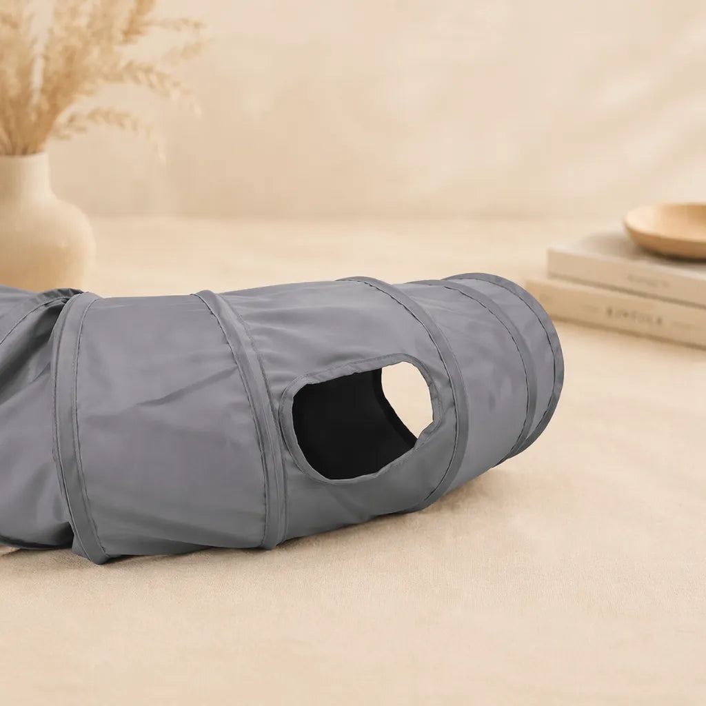 Tunnel pliable gris en S