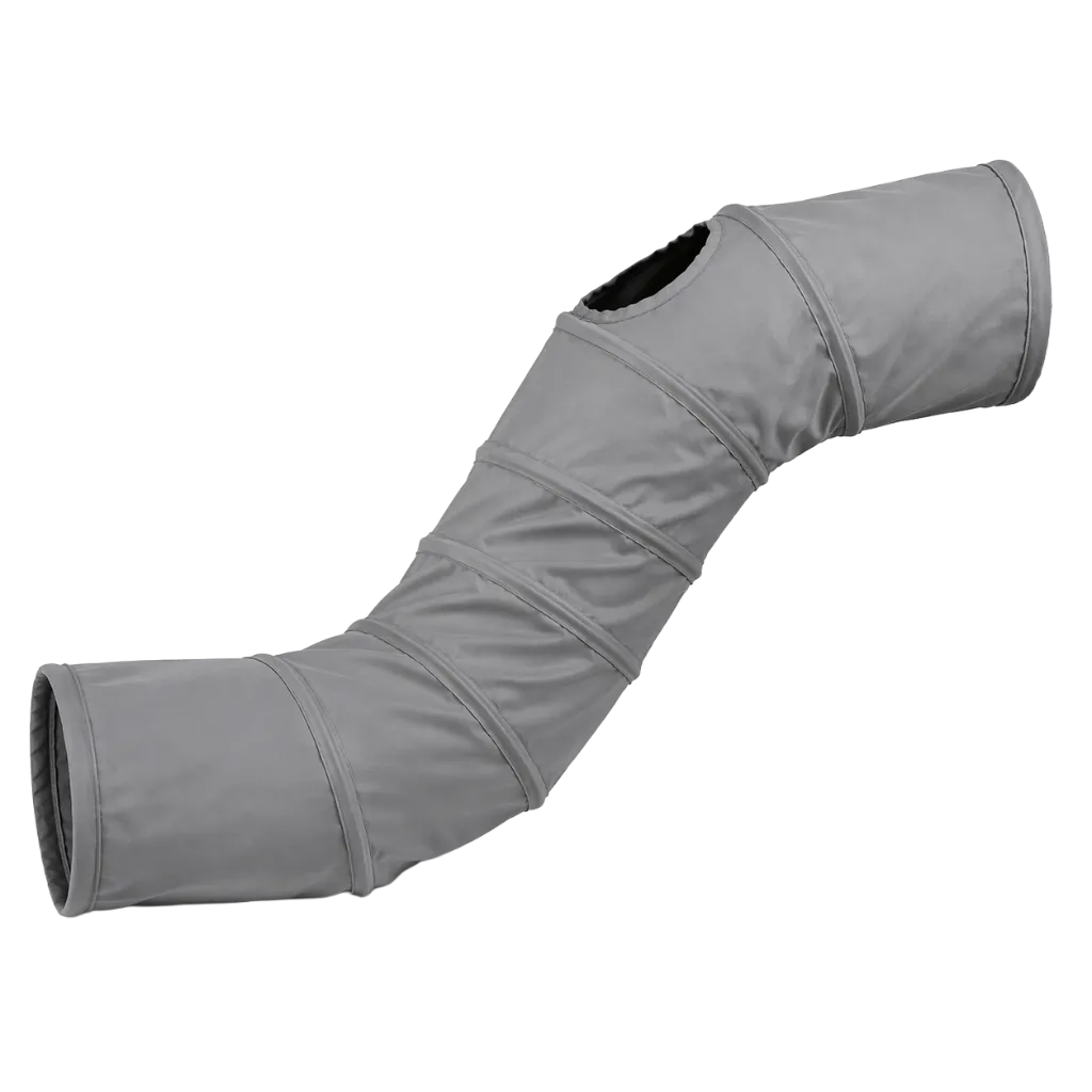 Tunnel pliable gris en S
