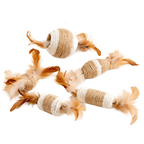 Ensemble de jouets d'intérieur pour chat en corde naturel - 5 pièces